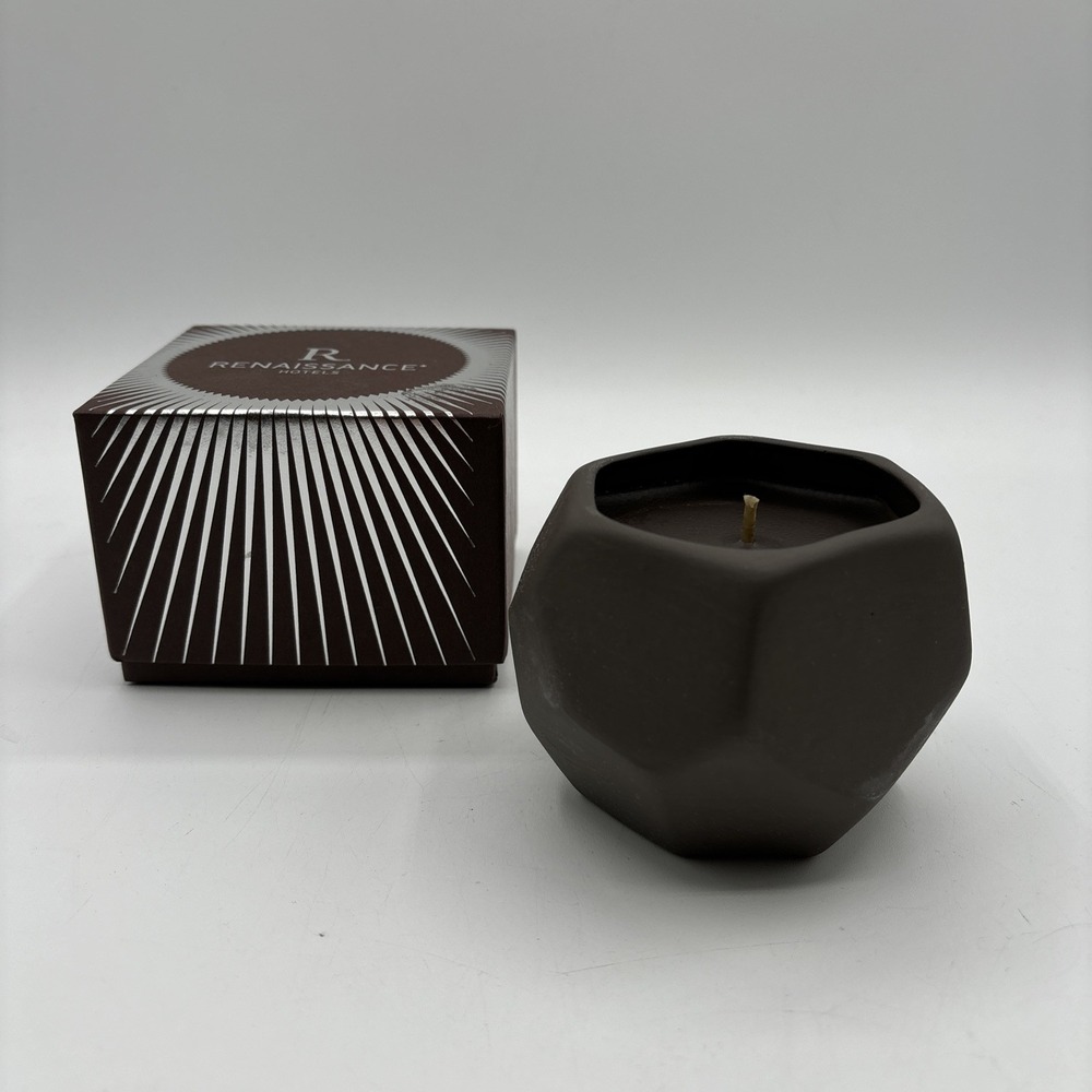 Renaissance Hotels Candle Geometric Brown Brand New Shiso Tea Joya Handcrafted